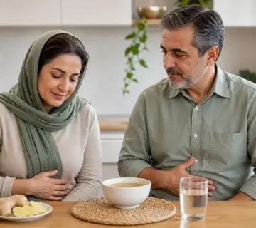 درمان فوری سردی معده در خانه با غذای سبک و نوشیدنی ولرم