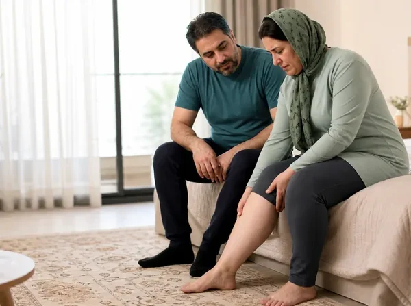 گرفتگی عضلات پا بعد از اسلیو